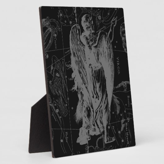 Plaque Photo Virgo Sign Constellation Hevelius Black Decor (Côté)