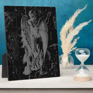 Plaque Photo Virgo Sign Constellation Hevelius Black Decor