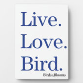 Plaque Photo Vis. Amour. Oiseau. (Devant)