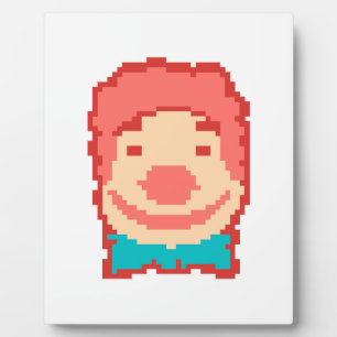 Plaque Photo Visage de clown pixelisé mignon 