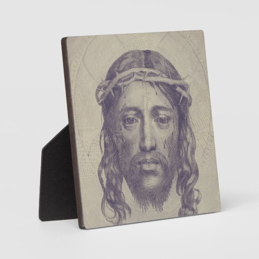 Plaque Photo Visage du Christ sur le Voile de Saint-Veronica (Recto)
