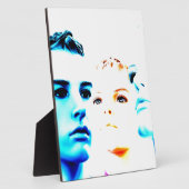 Plaque Photo Visages cool (trois amis), design minimaliste (Côté)