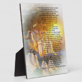 Plaque Photo Vivez votre vie, Chef Tecumseh Dreamcatcher (Côté)