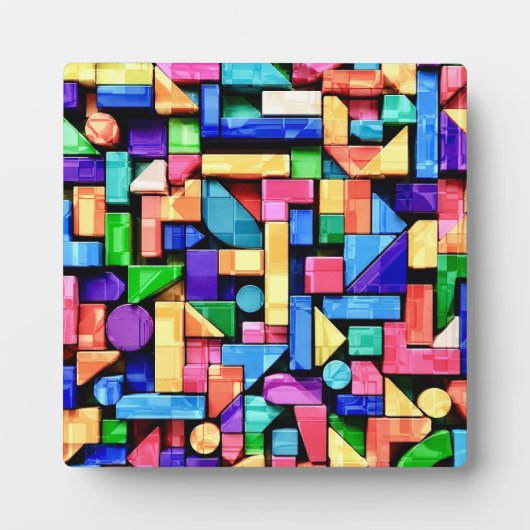 Plaque Photo Vivid Geometric Flow (Devant)