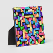 Plaque Photo Vivid Geometric Flow (Recto)