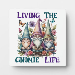 Plaque Photo Vivre la vie de gnome