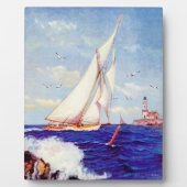 Plaque Photo Voile Par Le Phare par Albert B. Marks (Devant)