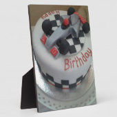 Plaque Photo voiture de course d'anniversaire heureuse (Côté)