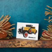 Plaque Photo Voiture jaune classique 1931 (Côté)