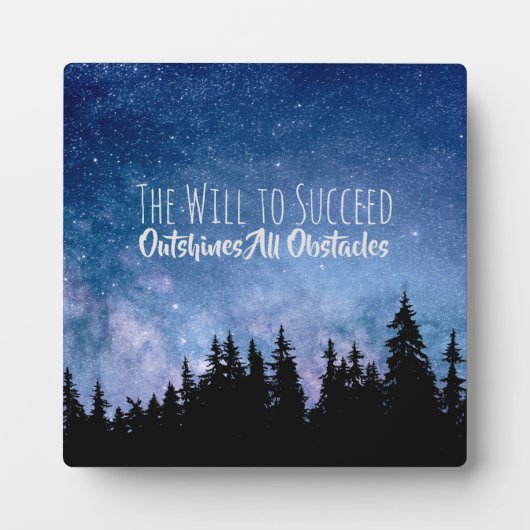 Plaque Photo Volonté de Réussir Éclipse les Obstacles Motivatio (Devant)