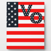 Plaque Photo Vote américain (Devant)