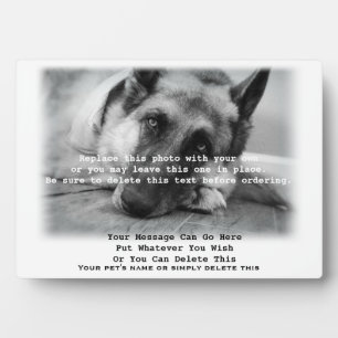 Plaque Photo Votre animal de compagnie photo Pet Loss Memorial 