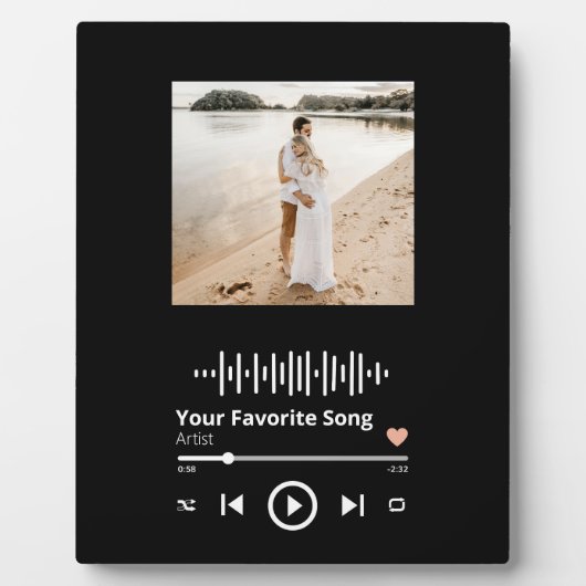 Plaque Photo Votre Beau moment & Chanson préférée Ensemble Pla (Devant)