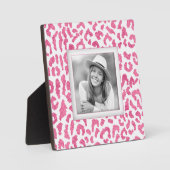 Plaque Photo Votre frontière léopard rose photo (Recto)