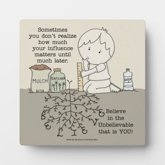 Plaque Photo Votre influence compte (Devant)