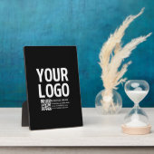 Plaque Photo Votre logo avec code QR et texte modifiables (Côté)
