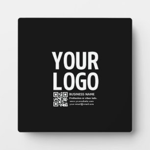 Plaque Photo Votre logo avec code QR et texte modifiables