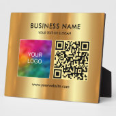 Plaque Photo Votre logo d'entreprise Code QR Modèle Scannable (Côté)