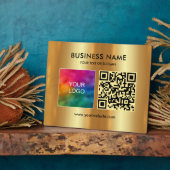 Plaque Photo Votre logo d'entreprise Code QR Modèle Scannable (Côté)