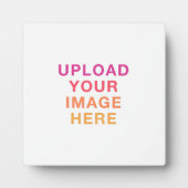 Plaque Photo Votre logo image blanc (Devant)