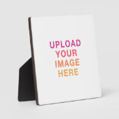 Plaque Photo Votre logo image blanc (Recto)