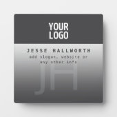 Plaque Photo Votre logo, nom commercial et monogramme (Devant)