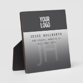 Plaque Photo Votre logo, nom commercial et monogramme (Recto)