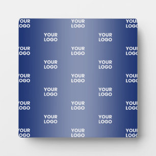 Plaque Photo Votre logo simple répétitif dégradé bleu marine