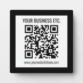 Plaque Photo Votre nom d'entreprise et votre code QR modifié (Devant)