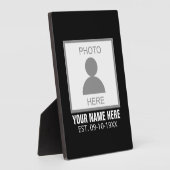 Plaque Photo Votre photo ici Nom et âge (Côté)