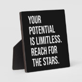 Plaque Photo Votre Potentiel Est Limité - Motivationnel (Recto)