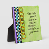 Plaque Photo Votre valeur (Recto)