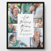 Plaque Photo Votre vie a été une bénédiction Photo Collage Memo (Devant)