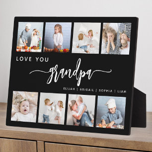 Plaque Photo Vous aime Grand-papa 8 Collage de photos Noir