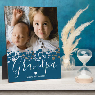 Plaque Photo Vous aimez grand-papa photo d'amour moderne