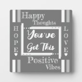 Plaque Photo Vous avez cet encouragement gris blanc (Devant)