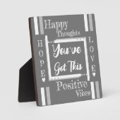 Plaque Photo Vous avez cet encouragement gris blanc (Recto)