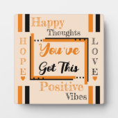 Plaque Photo Vous avez cet encouragement orange noir (Devant)