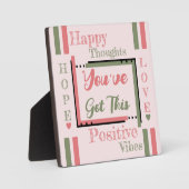 Plaque Photo Vous avez cet encouragement vert rose (Recto)