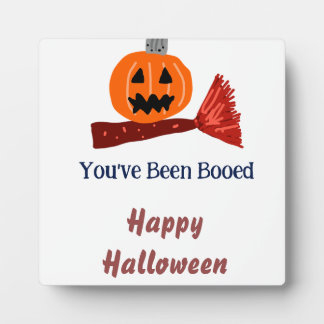 Plaque Photo Vous avez été Hué joyueux Halloween balai citrouil