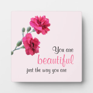 Plaque Photo Vous Êtes Beau Comme Vous Êtes Rose Fleur