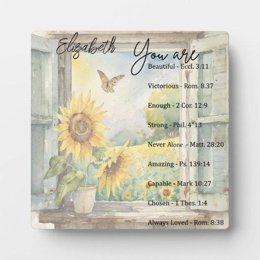 Plaque Photo Vous êtes : Belles, Écritures personnalisées (Devant)