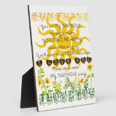 Plaque Photo Vous êtes mon soleil (Côté)