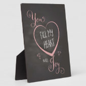 Plaque Photo Vous remplissez mon coeur de Joie ! Tableau (Côté)