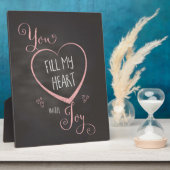 Plaque Photo Vous remplissez mon coeur de Joie ! Tableau (Côté)