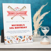 Plaque Photo Voyage de baseball 1er anniversaire heure Capsule (Côté)