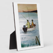 Plaque Photo Voyage de pêche père et fils (Côté)