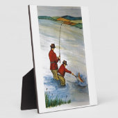 Plaque Photo Voyage de pêche père et fils (Côté)