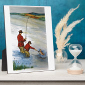 Plaque Photo Voyage de pêche père et fils (Côté)