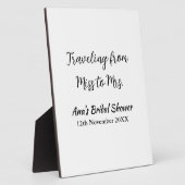 Plaque Photo Voyage enterrement de vie de jeune fille ajouter n (Côté)